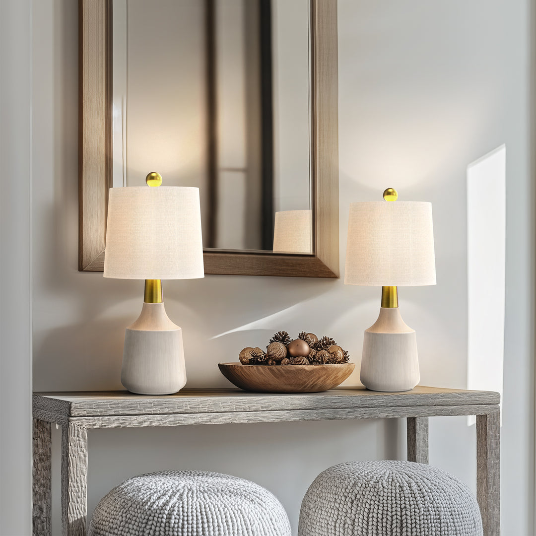 Shimmer 19.75'' Black Ceramic/Metal Table Lamp (Set of 2) #T233