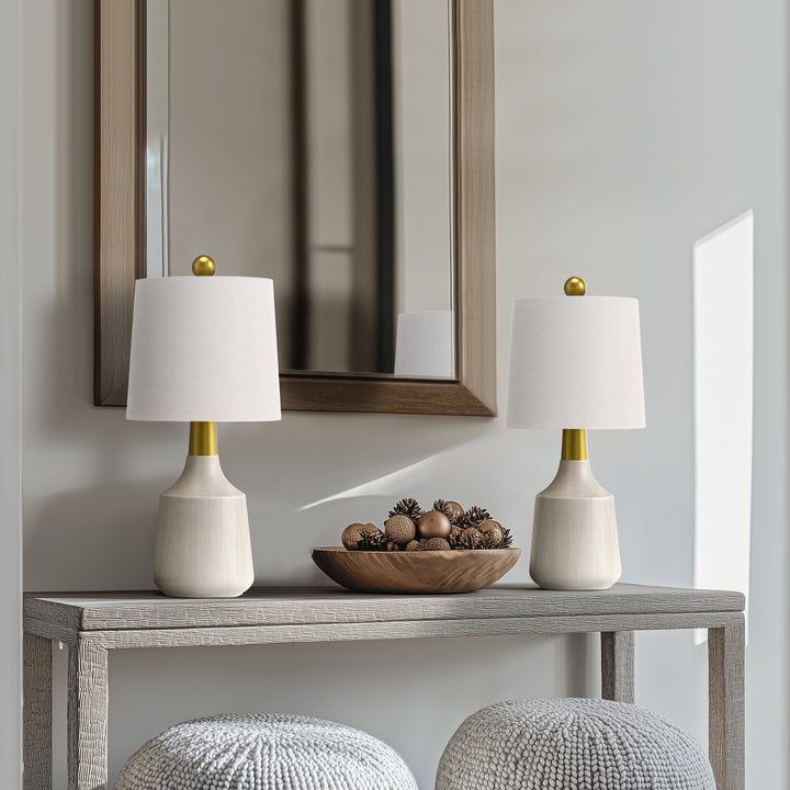 Shimmer 19.75'' Black Ceramic/Metal Table Lamp (Set of 2) #T233