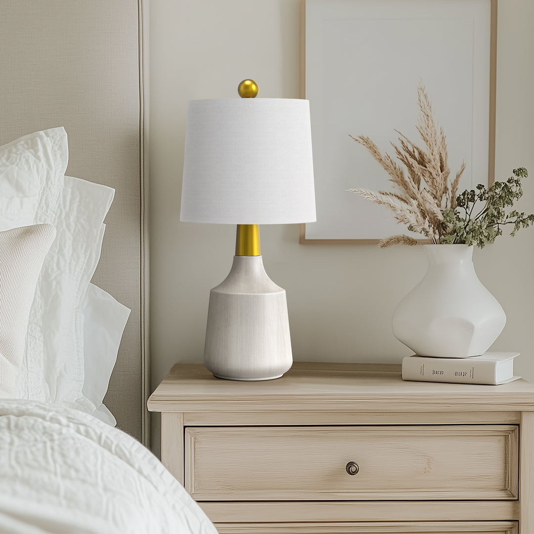 Shimmer 19.75'' Black Ceramic/Metal Table Lamp (Set of 2) #T233