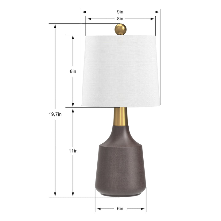 Shimmer 19.75'' Black Ceramic/Metal Table Lamp (Set of 2) #T233