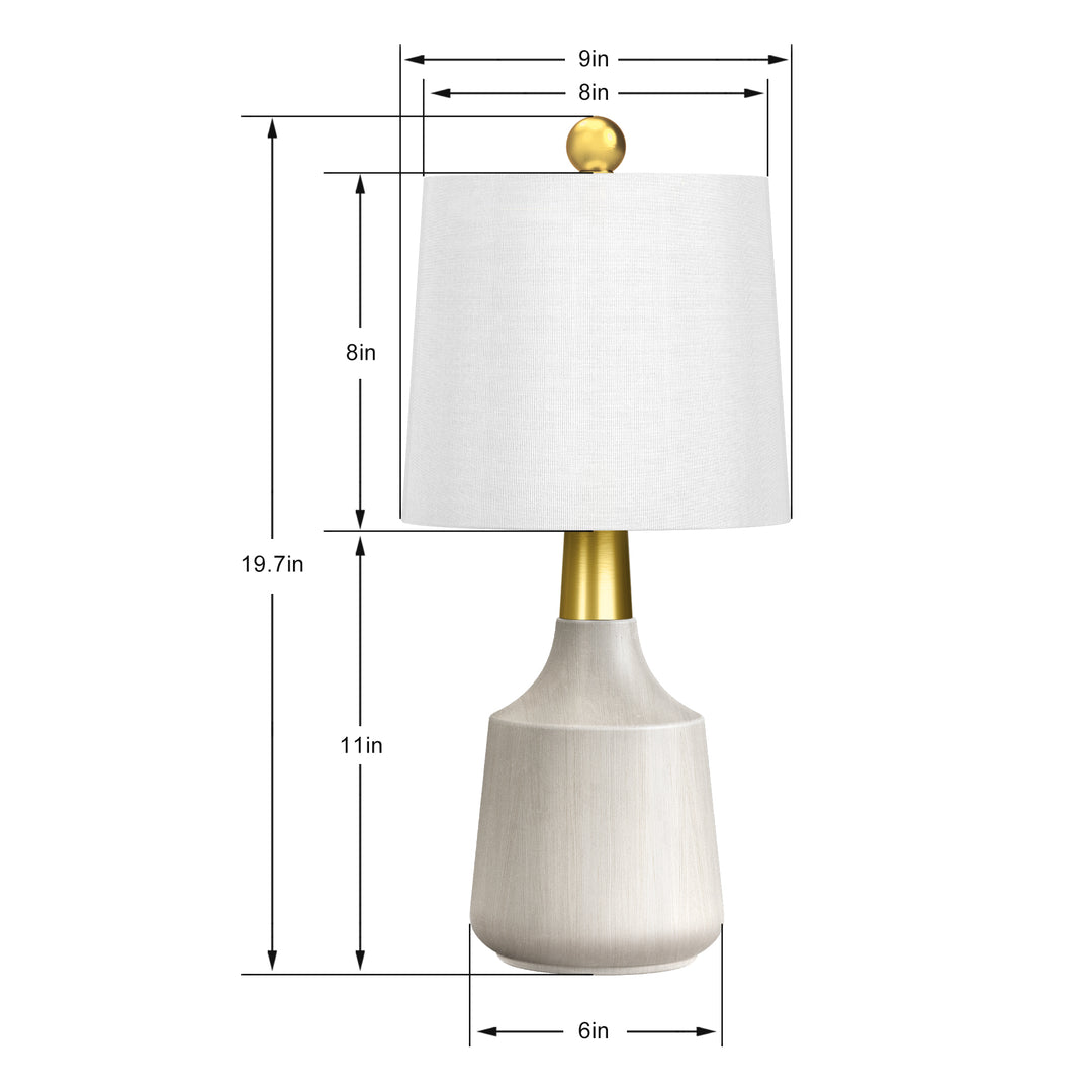 Shimmer 19.75'' Black Ceramic/Metal Table Lamp (Set of 2) #T233