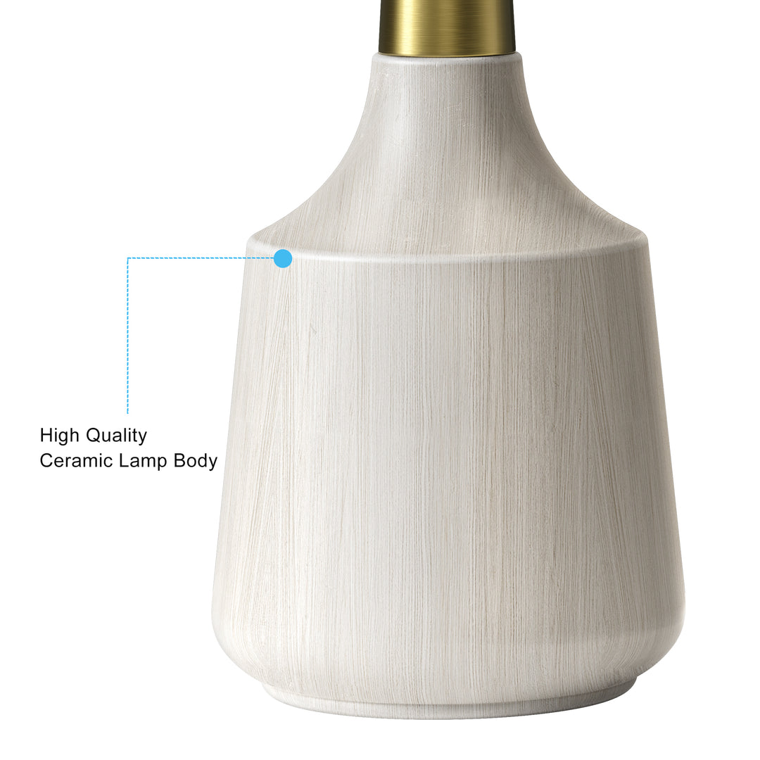 Shimmer 19.75'' Black Ceramic/Metal Table Lamp (Set of 2) #T233