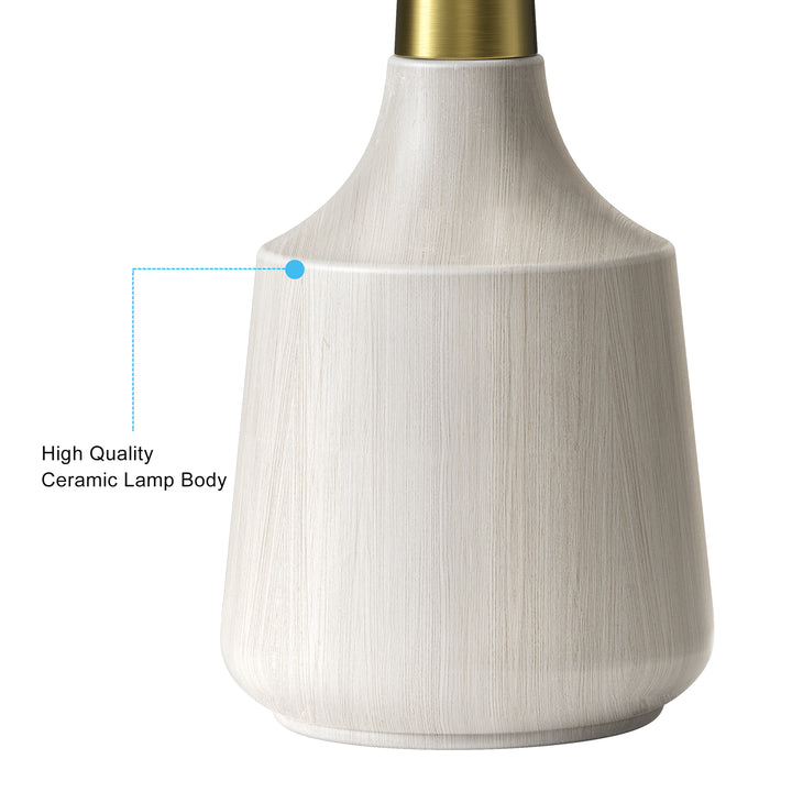Shimmer 19.75'' Black Ceramic/Metal Table Lamp (Set of 2) #T233