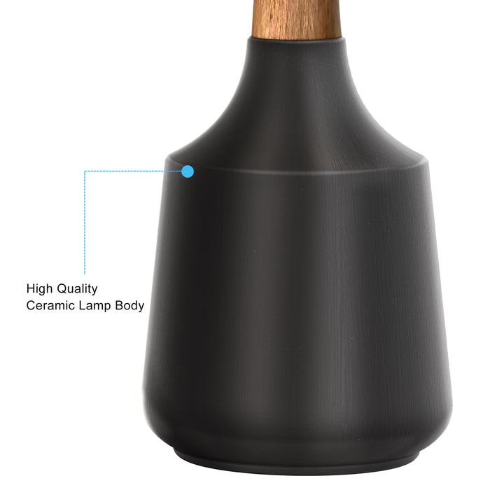 Shimmer 19.75'' Black Ceramic/Metal Table Lamp (Set of 2) #T233