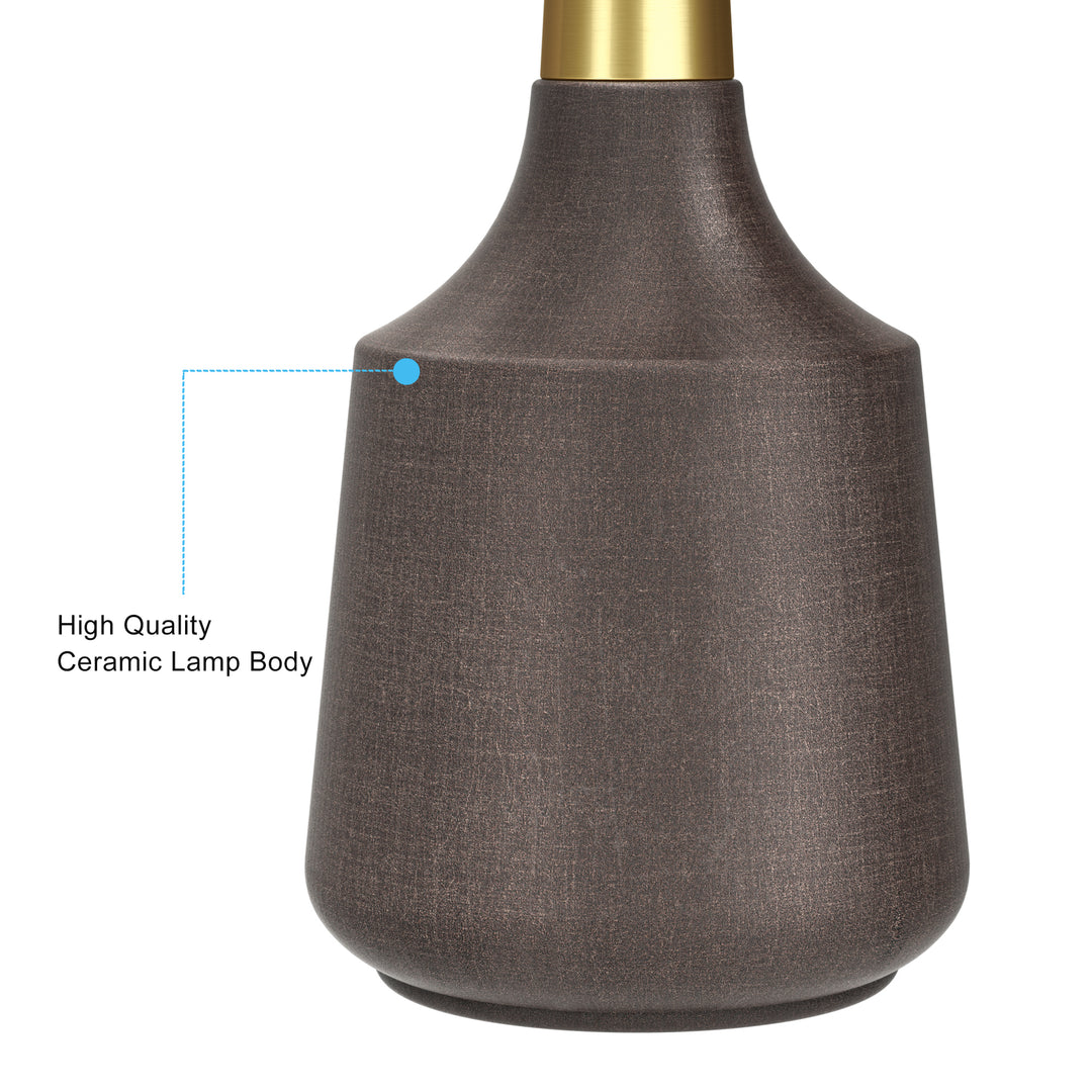 Shimmer 19.75'' Black Ceramic/Metal Table Lamp (Set of 2) #T233