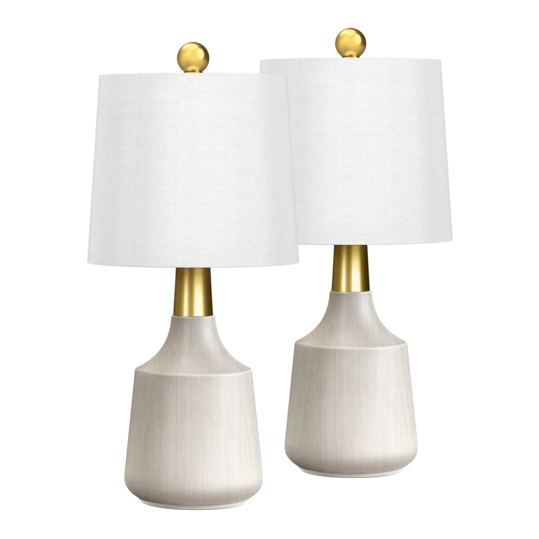 Shimmer 19.75'' Black Ceramic/Metal Table Lamp (Set of 2) #T233