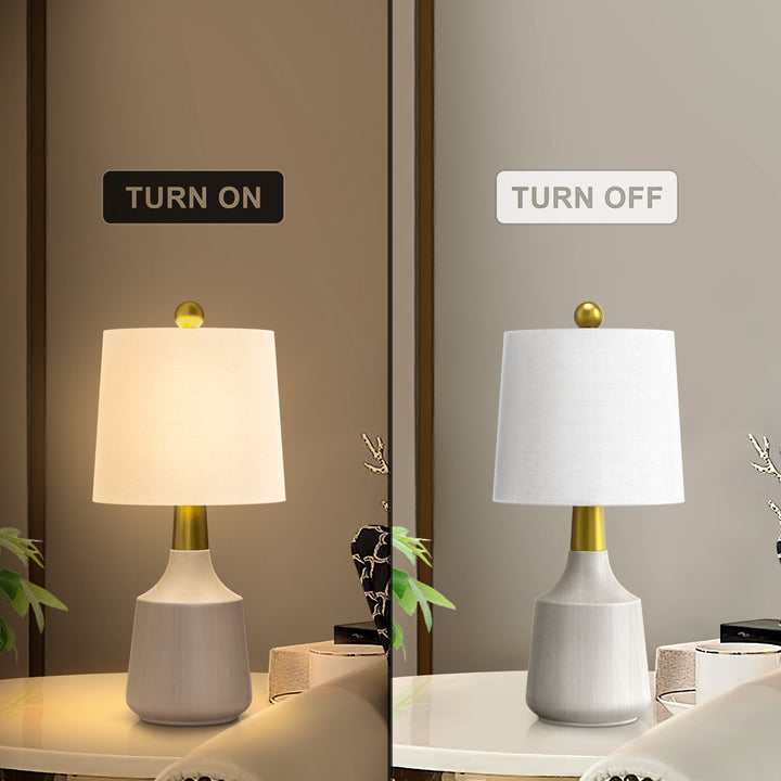 Shimmer 19.75'' Black Ceramic/Metal Table Lamp (Set of 2) #T233