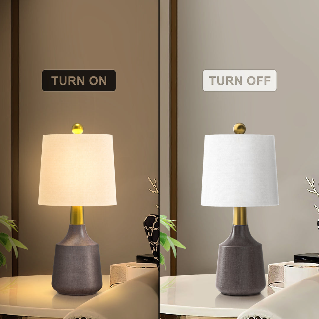 Shimmer 19.75'' Black Ceramic/Metal Table Lamp (Set of 2) #T233