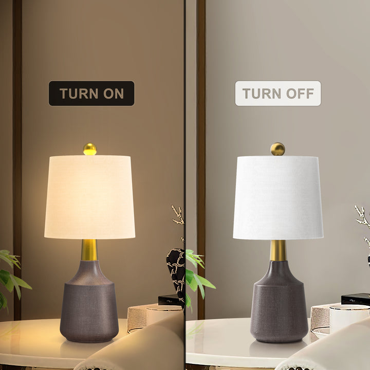 Shimmer 19.75'' Black Ceramic/Metal Table Lamp (Set of 2) #T233
