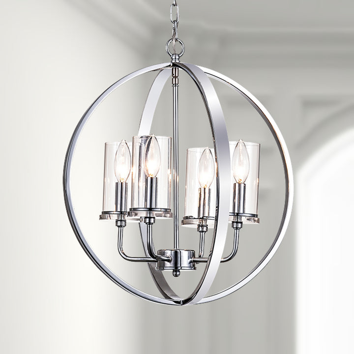 Maxax 4-Light Traditional Globe Candle Chandelier #MX19008