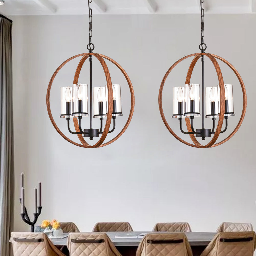 Maxax 4-Light Traditional Globe Candle Chandelier #MX19008