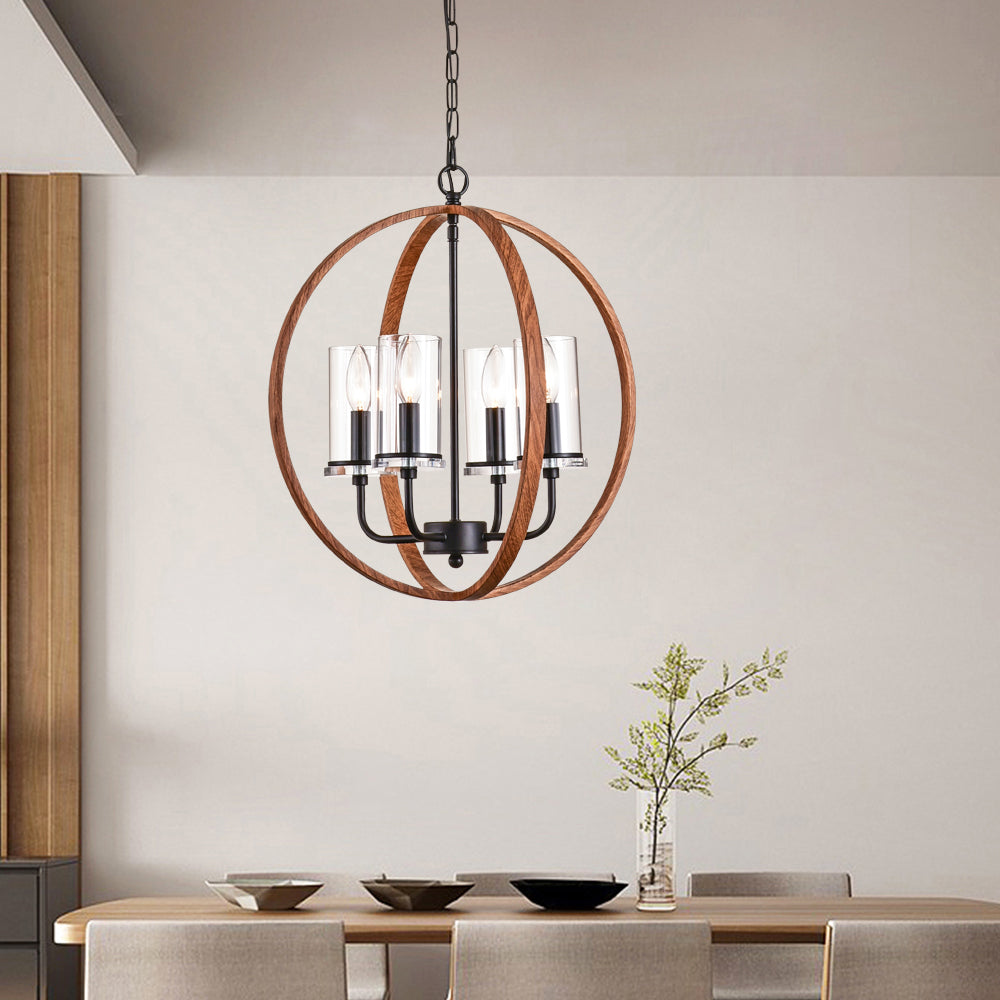 Maxax 4-Light Traditional Globe Candle Chandelier #MX19008
