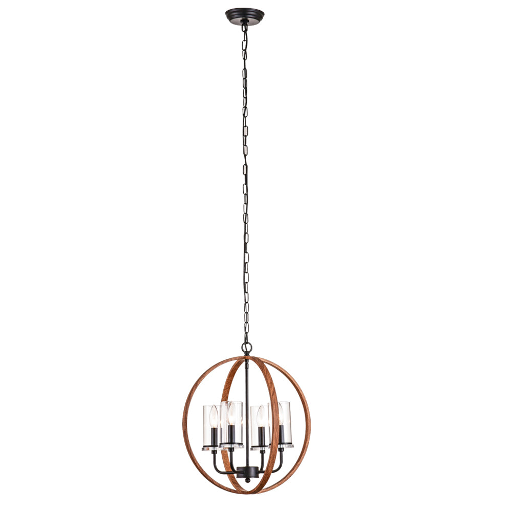 Maxax 4-Light Traditional Globe Candle Chandelier #MX19008