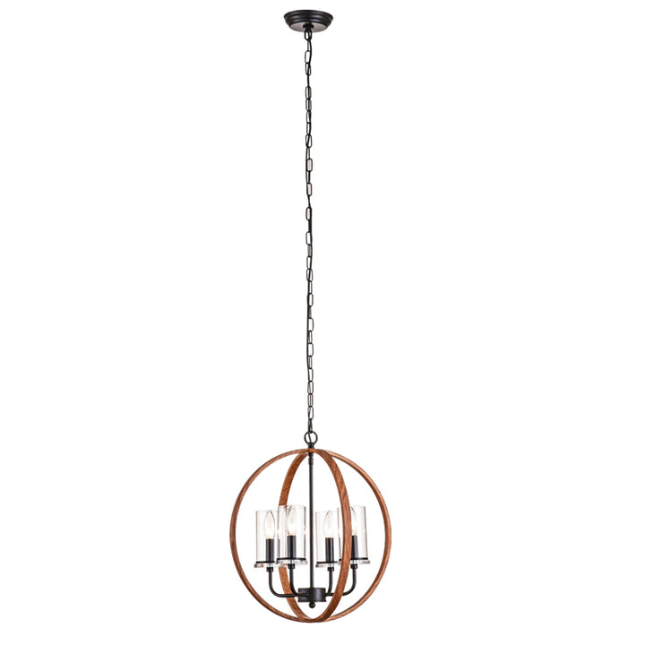 Maxax 4-Light Traditional Globe Candle Chandelier #MX19008