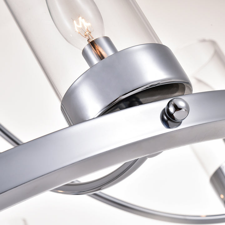 Maxax 5 - Light Candle Style Wagon Wheel Chandelier #MX19025