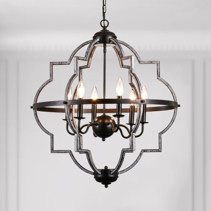 Maxax 6 - Light Candle Style Geometric Chandelier #MX19063