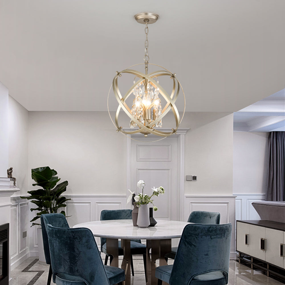 Maxax 4 - Light Dimmable Globe Chandelier #MX19026