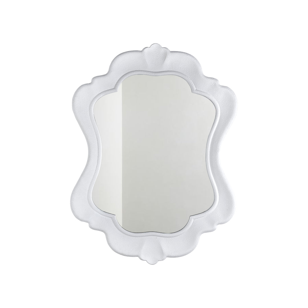Clarity 32" X 24" Modern White Frame Asymmetrical Wall Mounted Mirror #31016