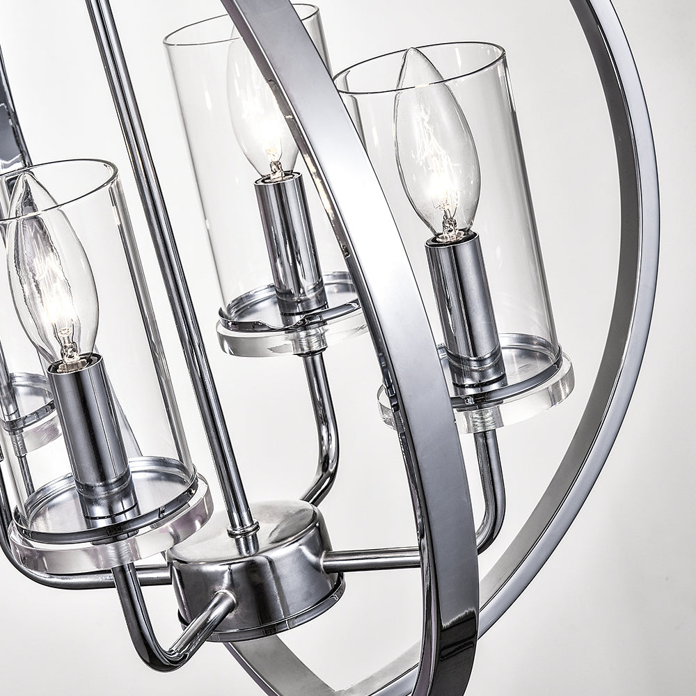 Maxax 4-Light Traditional Globe Candle Chandelier #MX19008