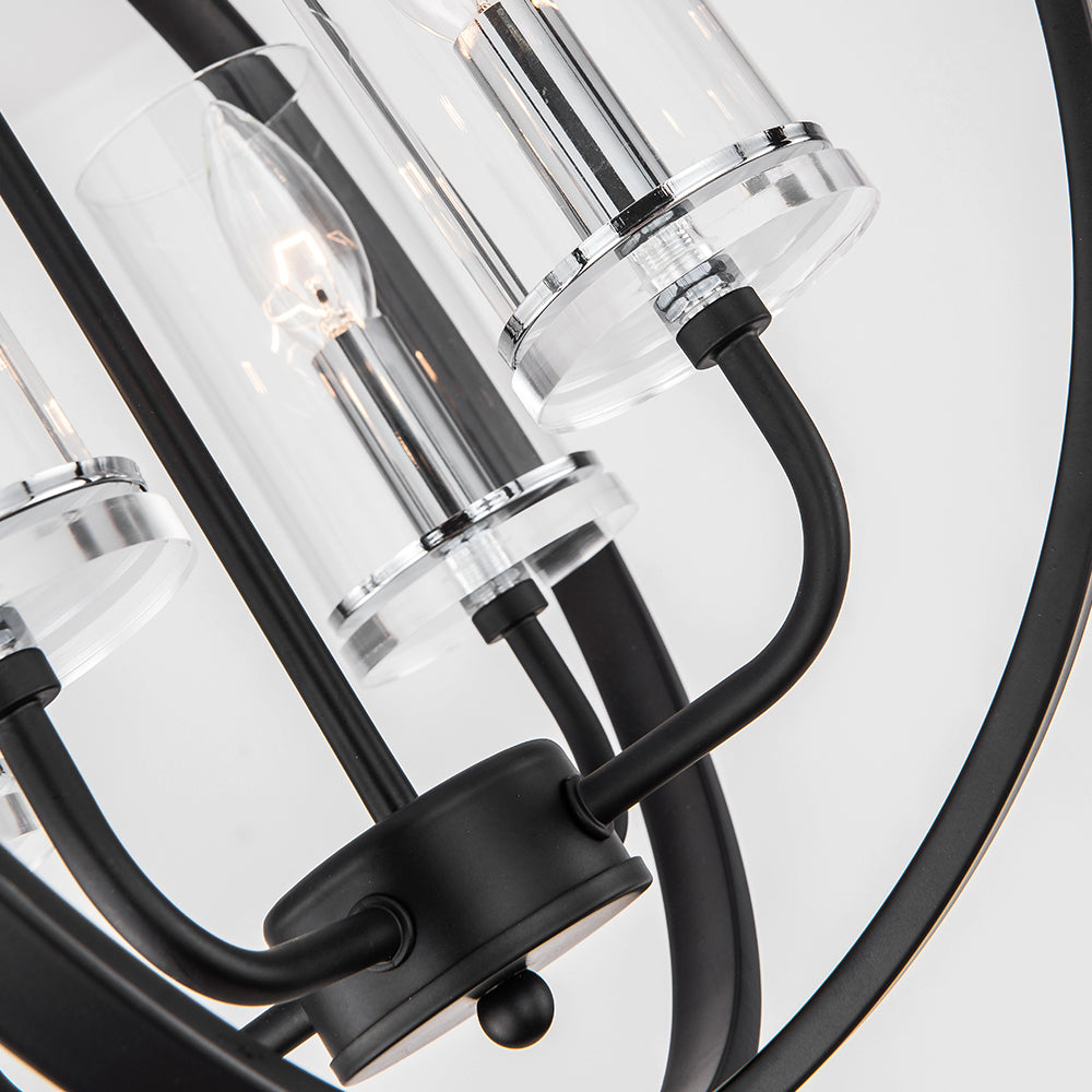 Maxax 4-Light Traditional Globe Candle Chandelier #MX19008