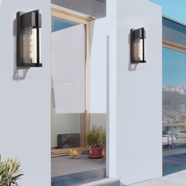Maxax Outdoor Indoor Wall Sconce 2-Pack Wall Lantern Fixture with E26 Base Socket #2418