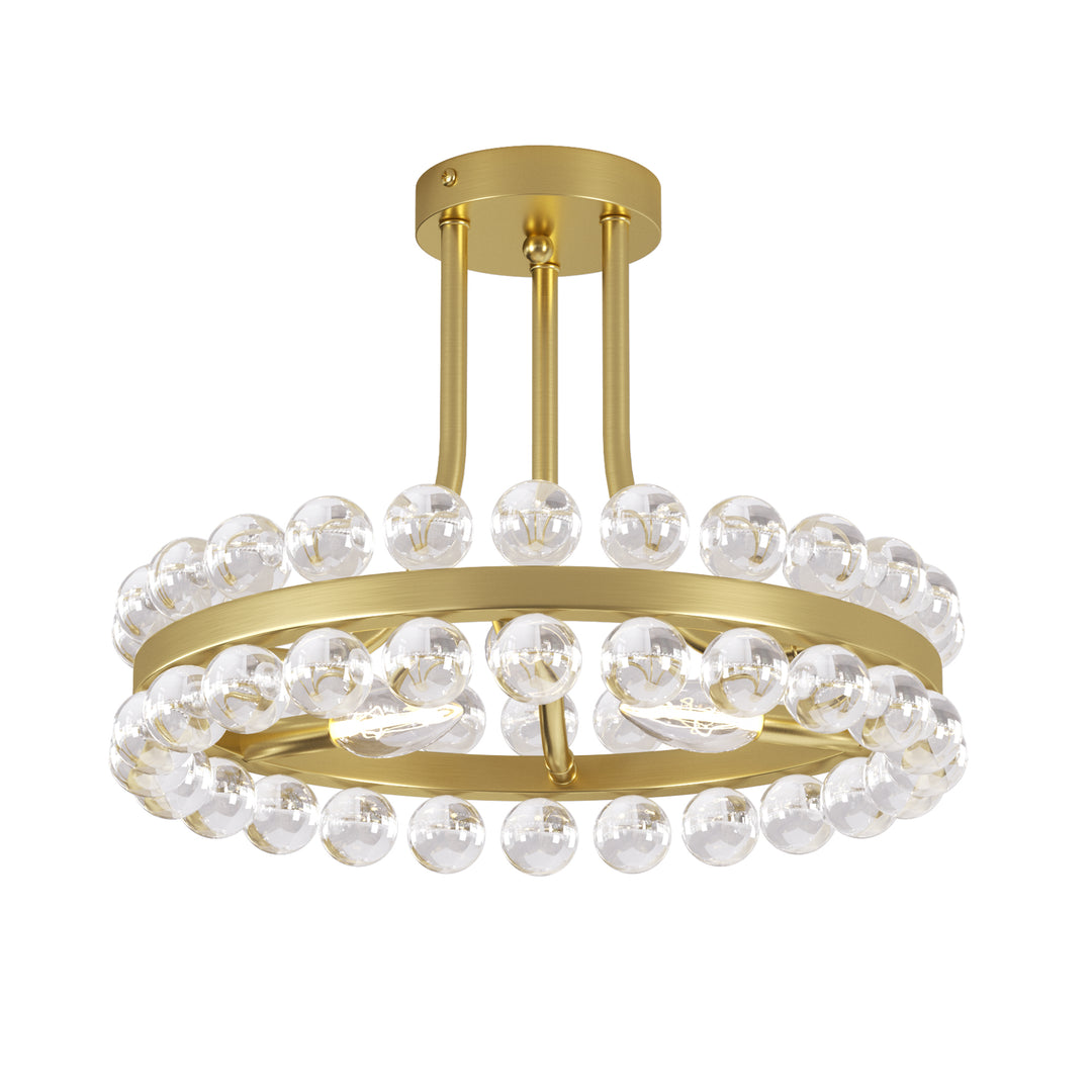 Brilliance 16'' 3 - Light Crystal Ball Flush Mount #29017
