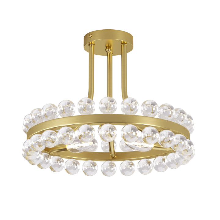 Brilliance 16'' 3 - Light Crystal Ball Flush Mount #29017