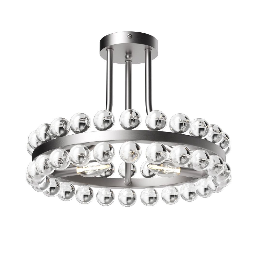 Brilliance 16'' 3 - Light Crystal Ball Flush Mount #29017