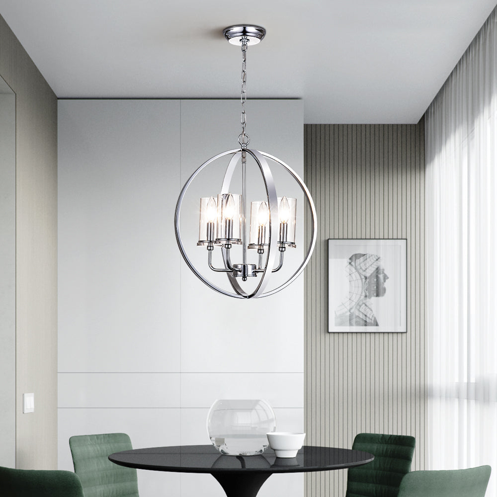 Maxax 4-Light Traditional Globe Candle Chandelier #MX19008
