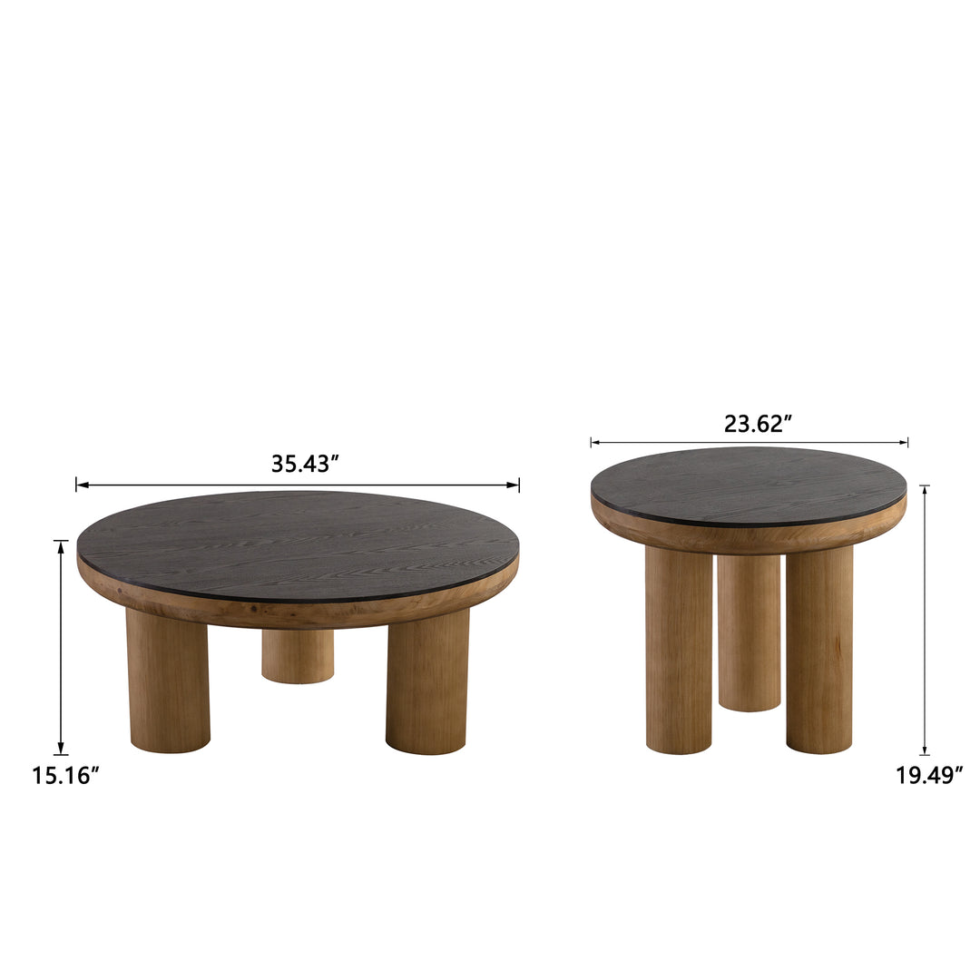 Timeless Nesting Round Coffee Table Set(Flexible sales) #25022