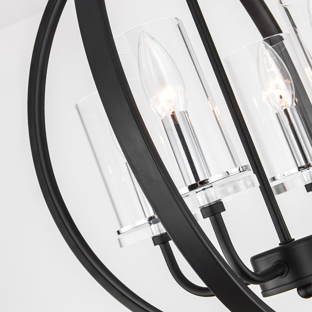 Maxax 4-Light Traditional Globe Candle Chandelier #MX19008