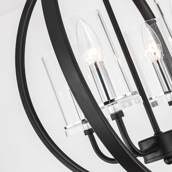 Maxax 4-Light Traditional Globe Candle Chandelier #MX19008
