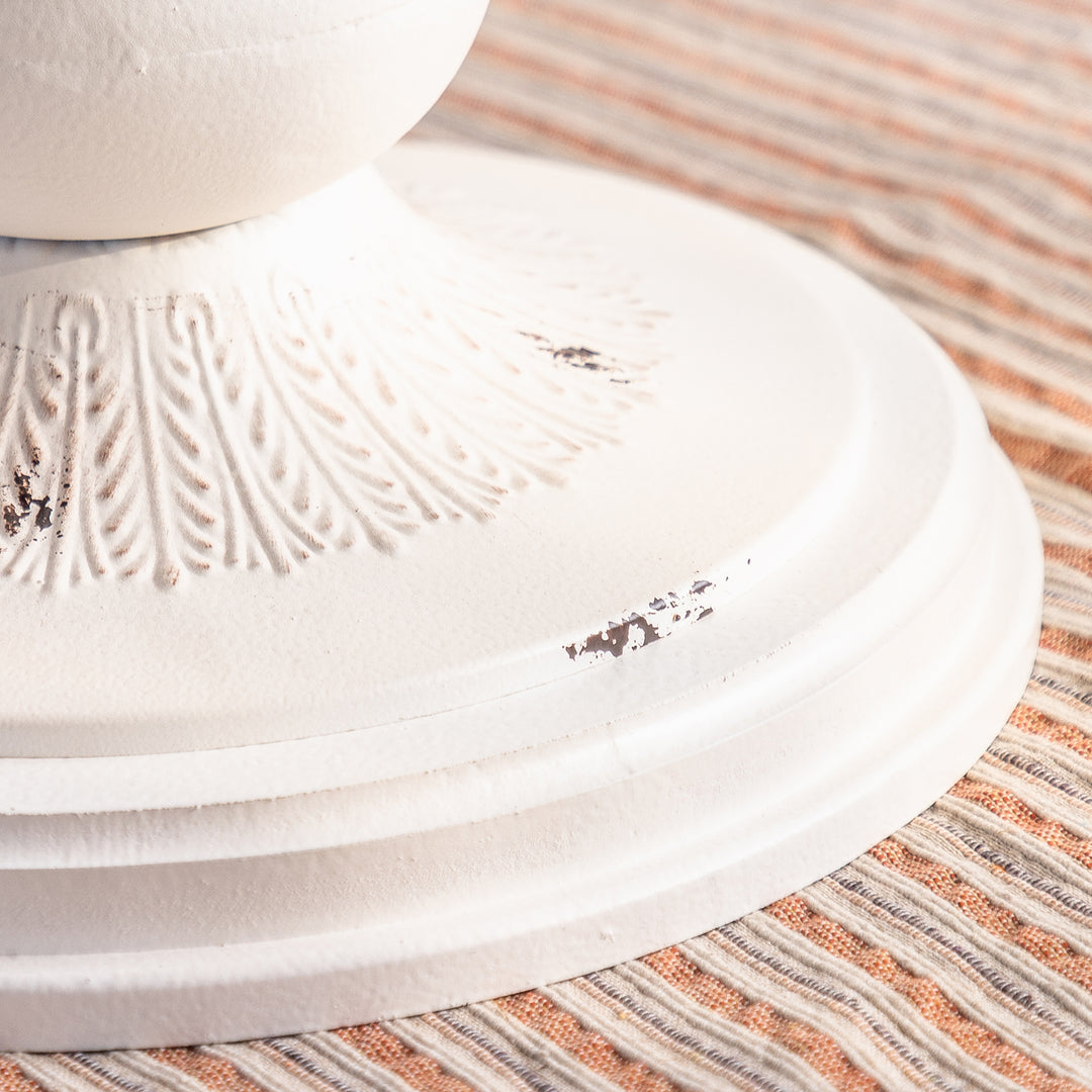 YUIlili Vintage Round End Table Living Room, Rusitc Side Table, Farmhouse Pedestal Table for Bedroom, Retro Wood Accent Tables for Home Decor, Patio Black #25002