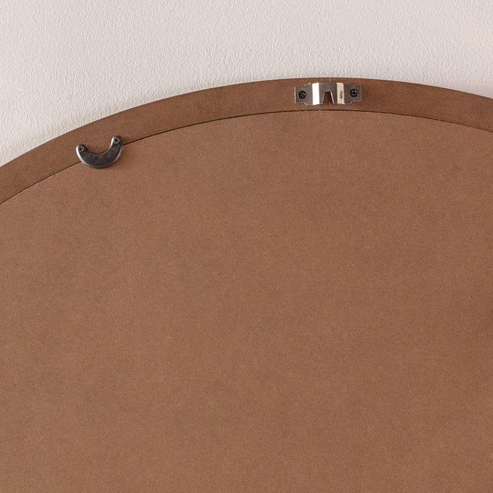 Clarity Walnut Round Mirror with Deep Frame #25021-WB