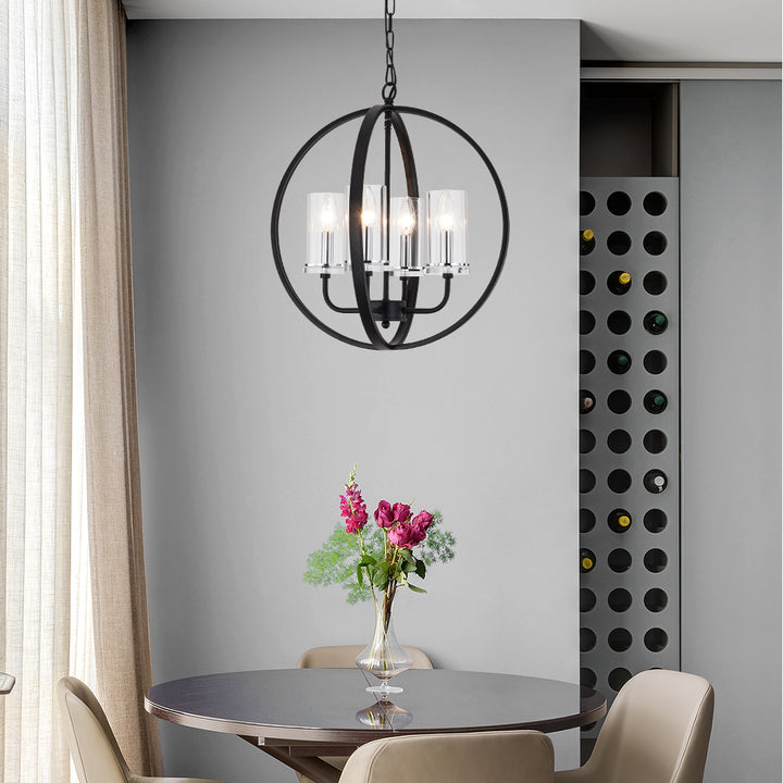 Maxax 4-Light Traditional Globe Candle Chandelier #MX19008