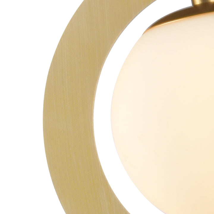 Maxax 1 - Light Single Globe Pendant with Wrought Iron Accents #MX5014