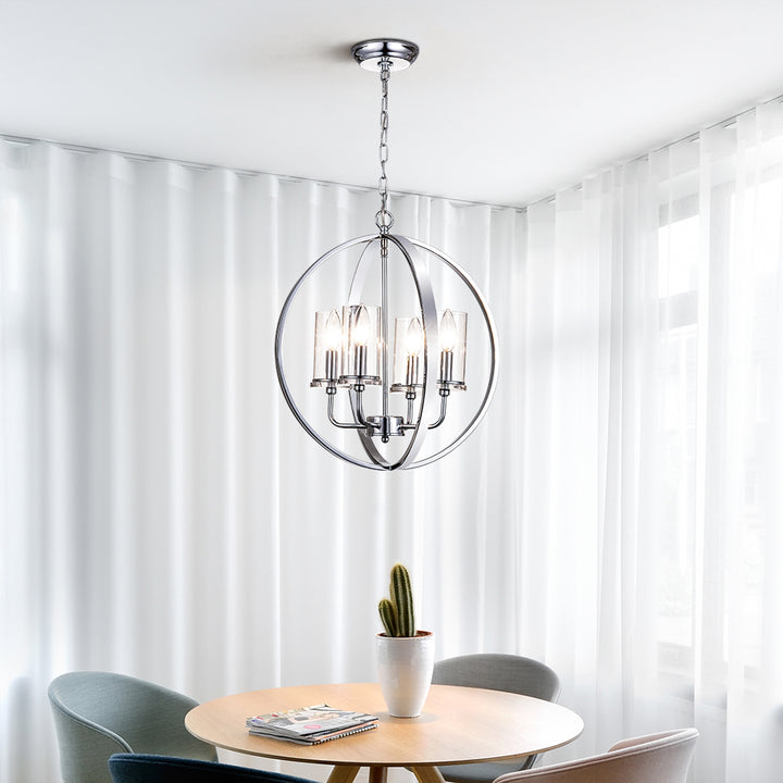 Maxax 4-Light Traditional Globe Candle Chandelier #MX19008