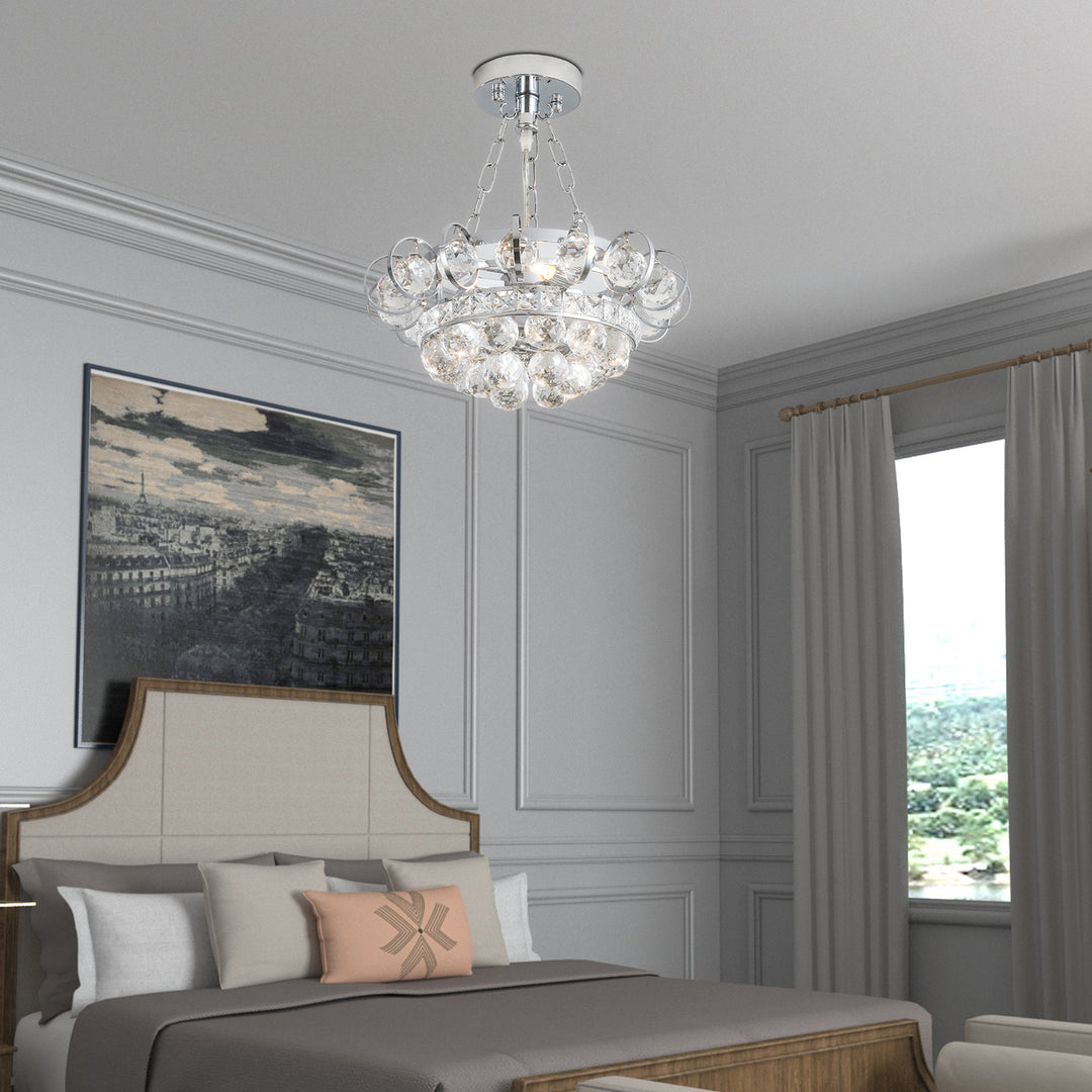 Maxax 3 - Light Unique / Statement Tiered Traditional Crystal Chandelier #19151