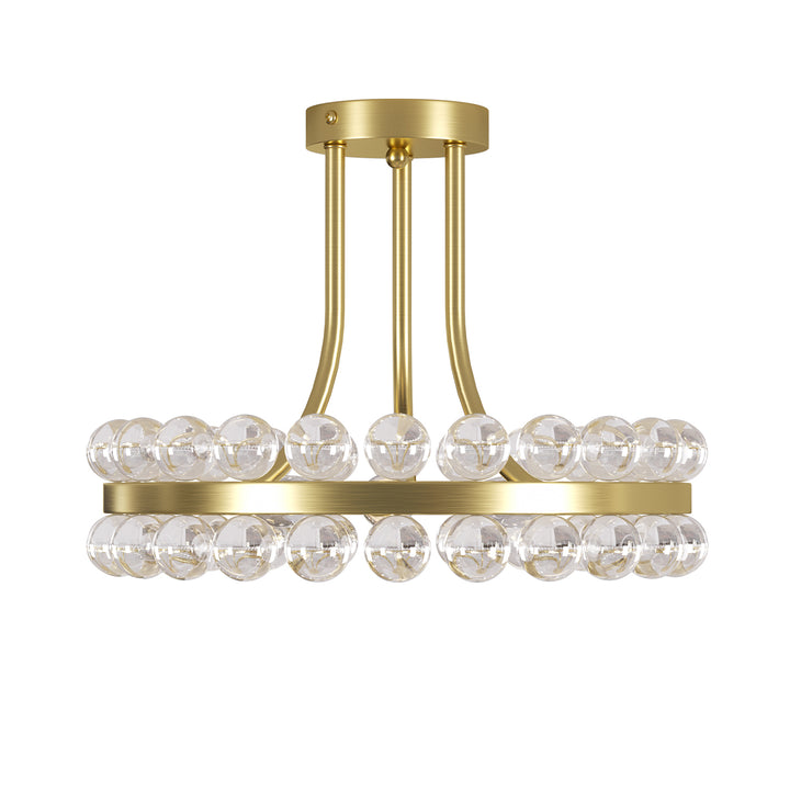 Brilliance 16'' 3 - Light Crystal Ball Flush Mount #29017