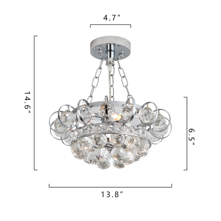 Maxax 3 - Light Unique / Statement Tiered Traditional Crystal Chandelier #19151