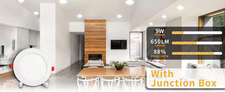 4 in. Canless Ultra-Thin 9-Watt Adjustable 5 CCT Remodel Integrated LED Recessed Light Kit (6-Pack) #MX4-9RD5CCT-6PK