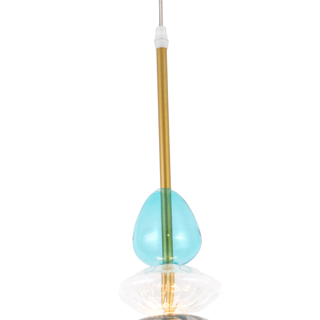 Maxax 1 - Light Single Drum Pendant with Wrought Iron Accents #19194