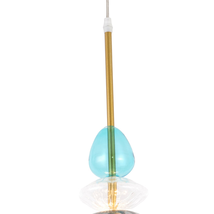 Maxax 1 - Light Single Drum Pendant with Wrought Iron Accents #19194
