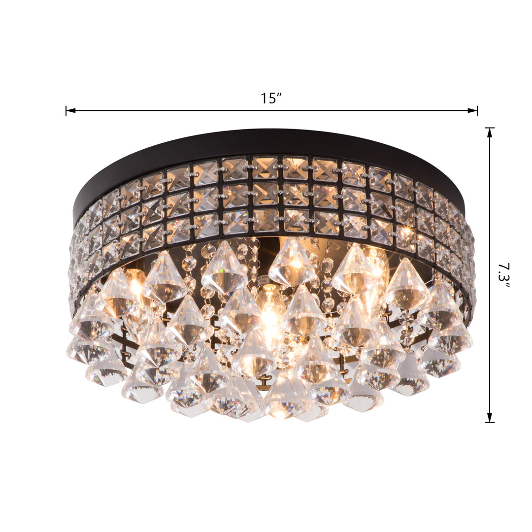 Maxax 4-Light Crystal Flush Mount #MX16008