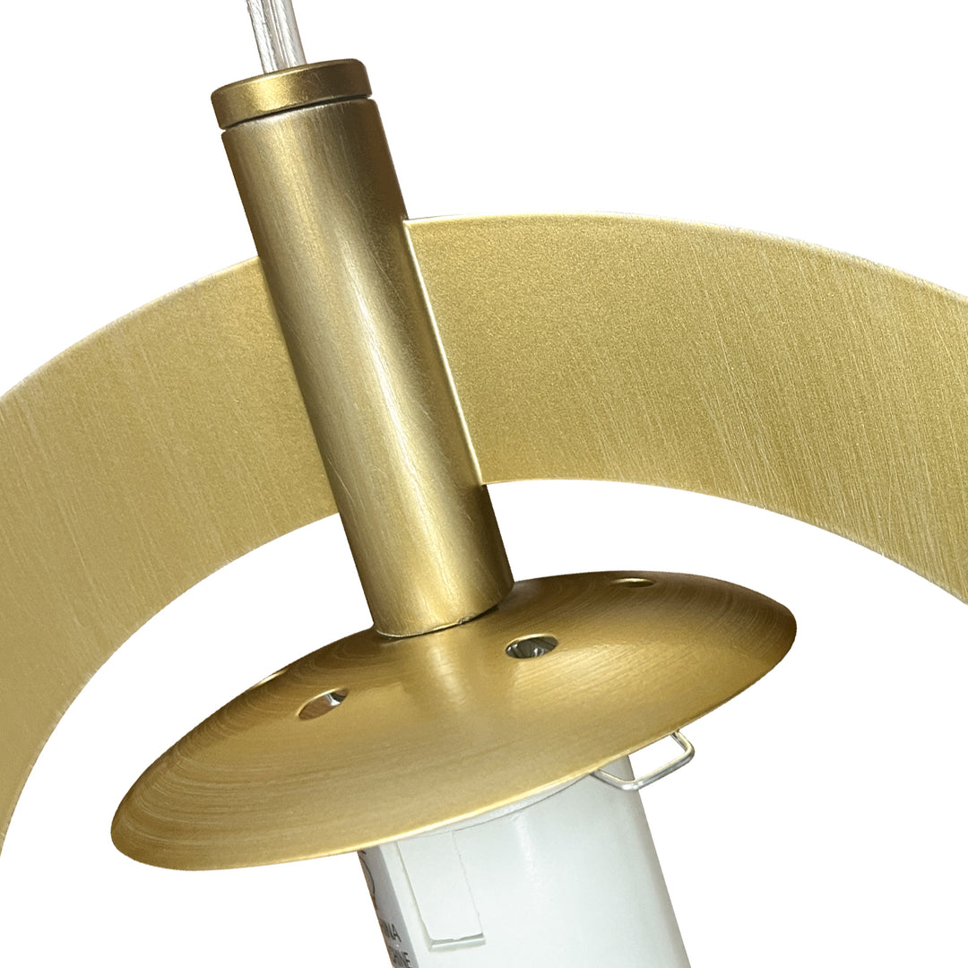 Maxax 1 - Light Single Globe Pendant with Wrought Iron Accents #MX5014