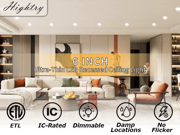 6 in. Canless Ultra-Thin 12-Watt Adjustable 5 CCT Remodel Integrated LED Recessed Light Kit (6-Pack) #MX6-12RD5CCT-6PK