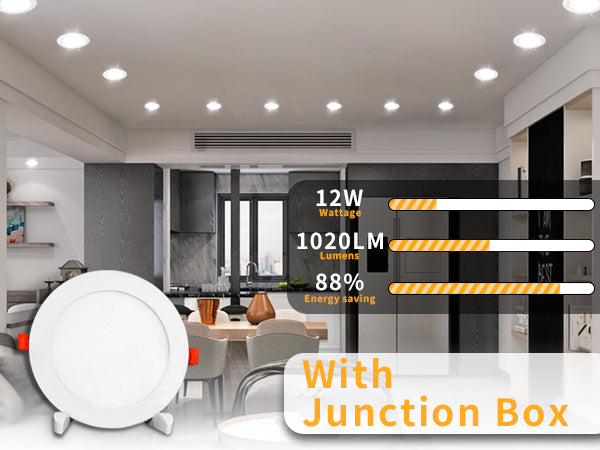 6 in. Canless Ultra-Thin 12-Watt CCT 3000K Remodel Integrated LED Recessed Light Kit (6-Pack) #MX6-12RD30-6PK