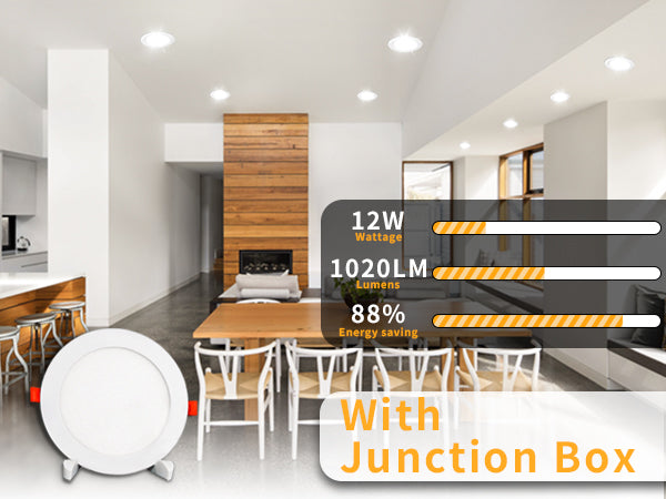 4 in. Canless Ultra-Thin 9-Watt Adjustable 5 CCT Remodel Integrated LED Recessed Light Kit (6-Pack) #MX4-9RD5CCT-6PK
