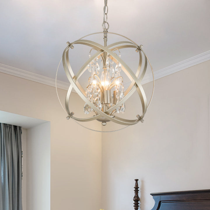 Maxax 4 - Light Dimmable Globe Chandelier #MX19026