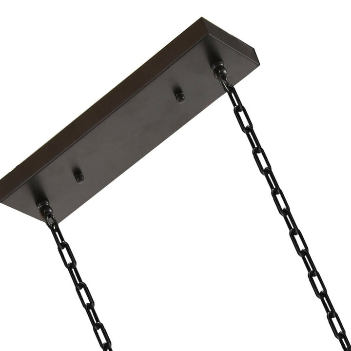 Zaza Designs 6 - Light Kitchen Island Linear With Wrought Iron Accents# MX21027